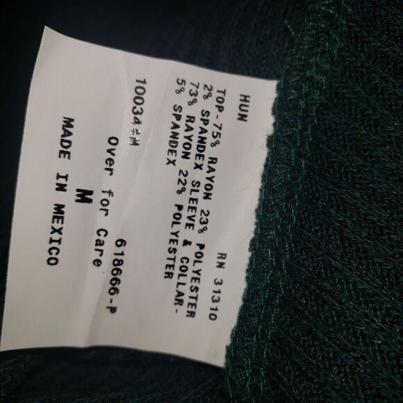 BCX Asymmetrical Turtleneck Long-Sleeve Blouse Women's.  Size Medium.  NWT. - Picture 6 of 7